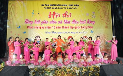 Mầm non Ánh Sao tham gia Hội thi Tiếng hát giáo viên và Giai điệu tuổi hồng 